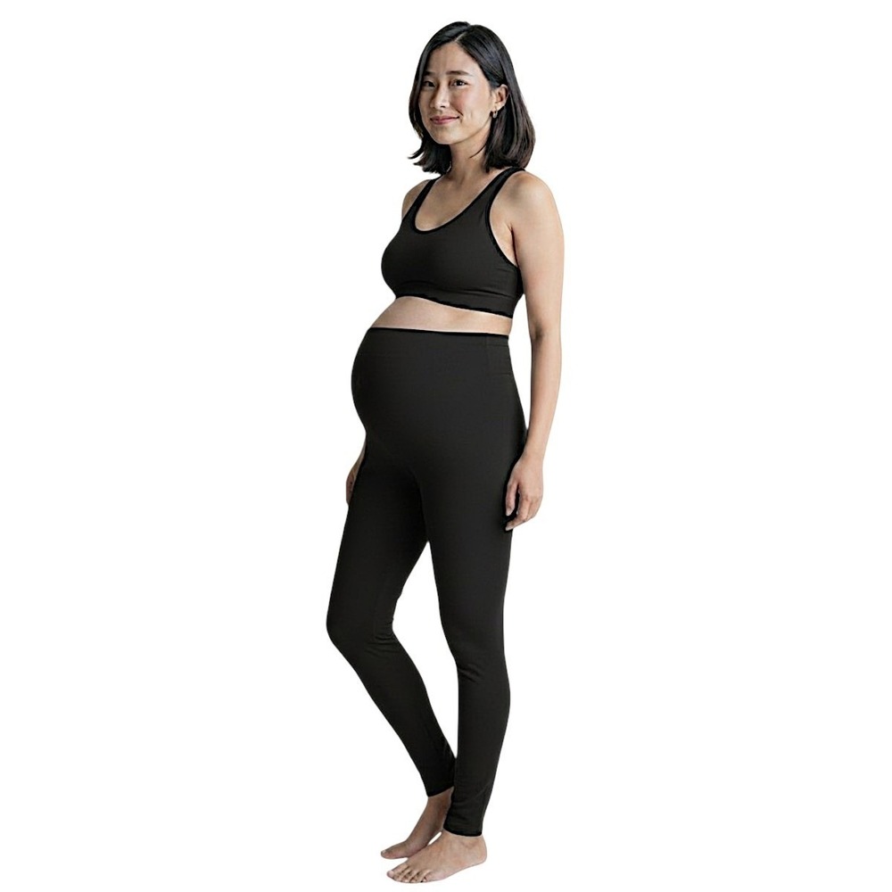 Seraphine Overbump Leggings S Wom Maternity Black Tammy Over Belly Seamless NEW - Picture 14 of 14
